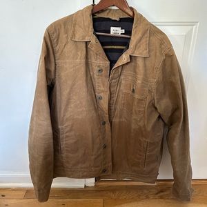 Flannel-Lined Waxed Trucker Jacket